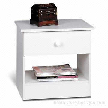 Nightstand with Sized 19.75 x 20 x 16-inch, Made of MDF, Composite Wood Materials